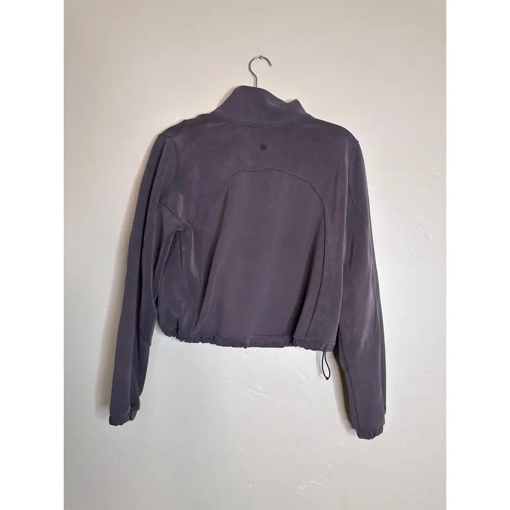 Lululemon Brushed Softstreme Ribbed Half Zip Espresso 4